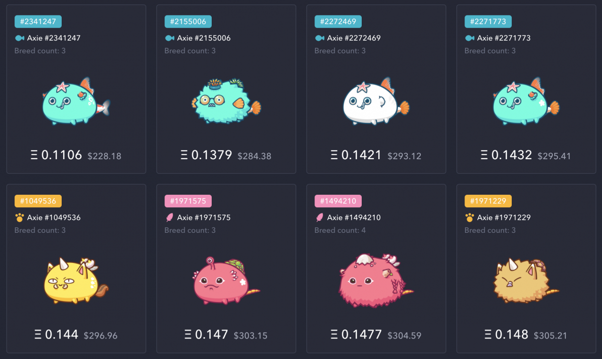 axie infinity nft marketplace