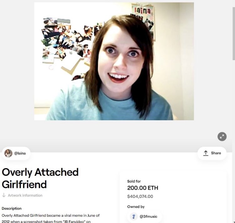 overly attached girlfriend NFT
