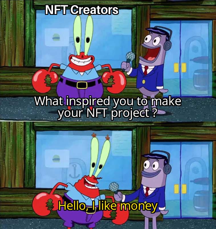 NFT creators money meme