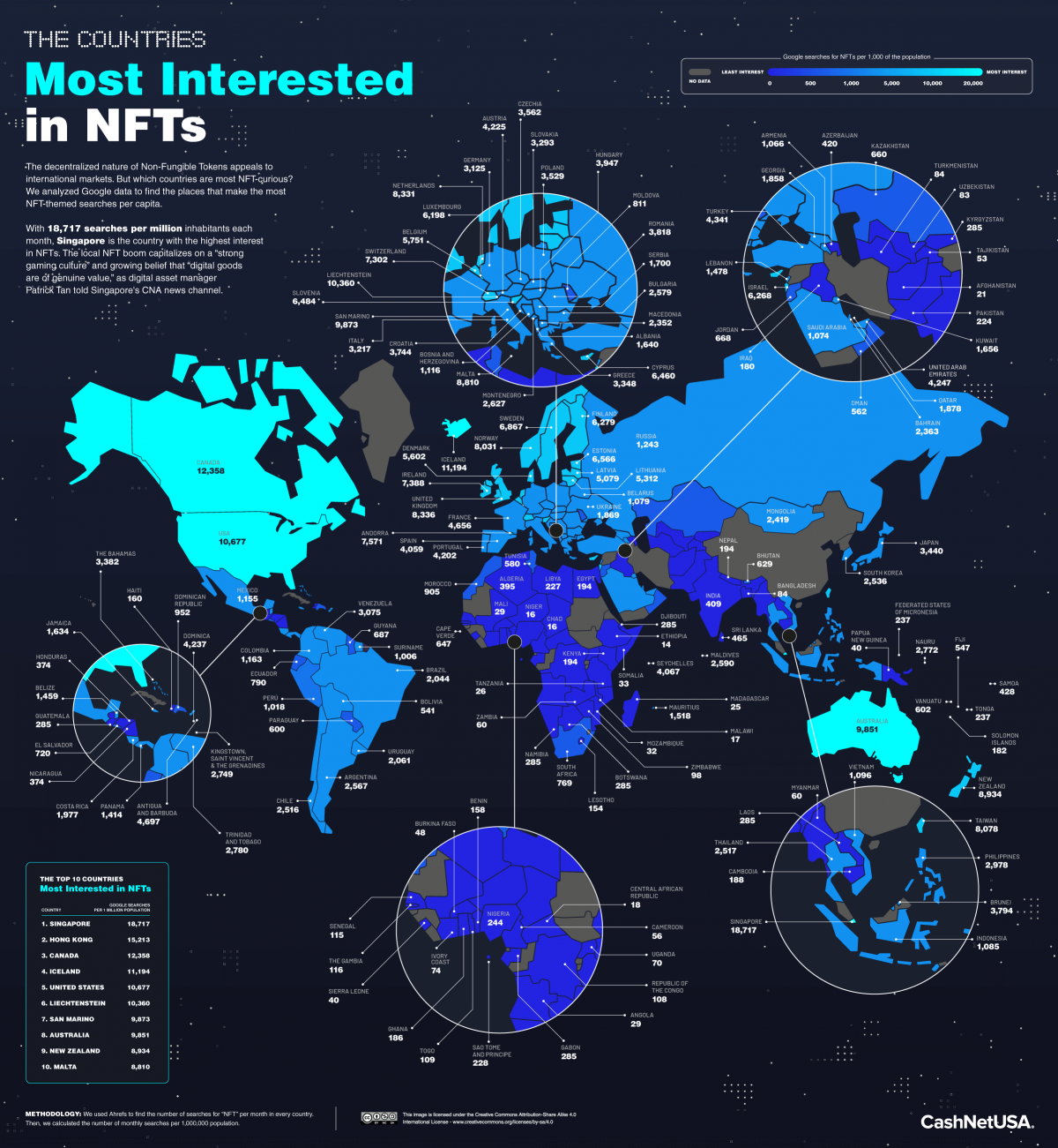 01 Most Popular NFTs 2D World Map Hi RES
