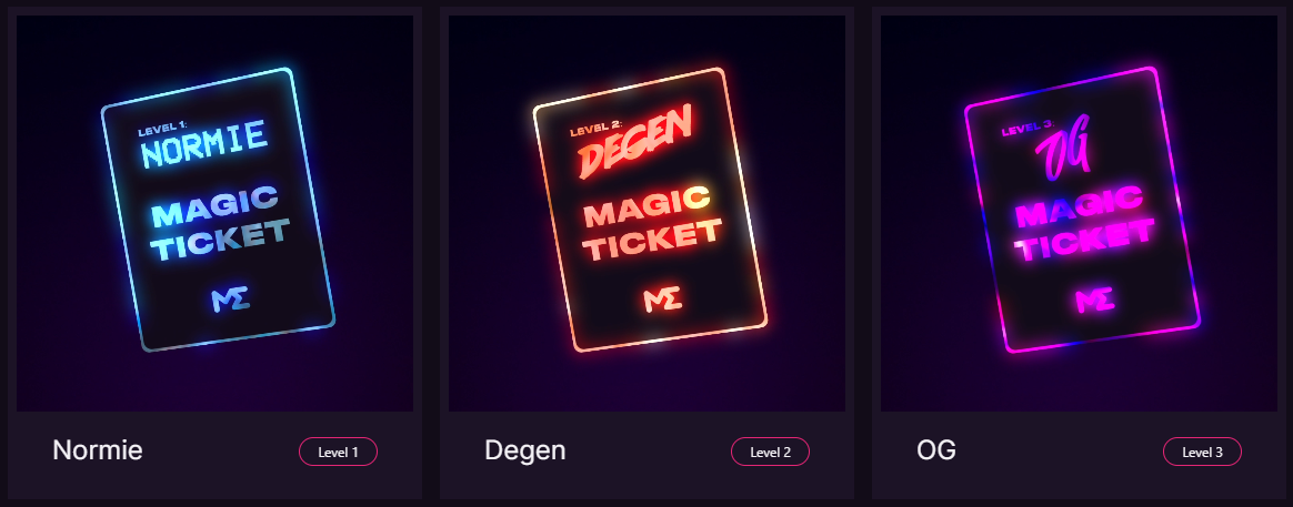 Magic Eden Magic Tickets NFTs