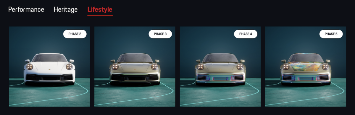 Porsche NFT lifestyle path customization