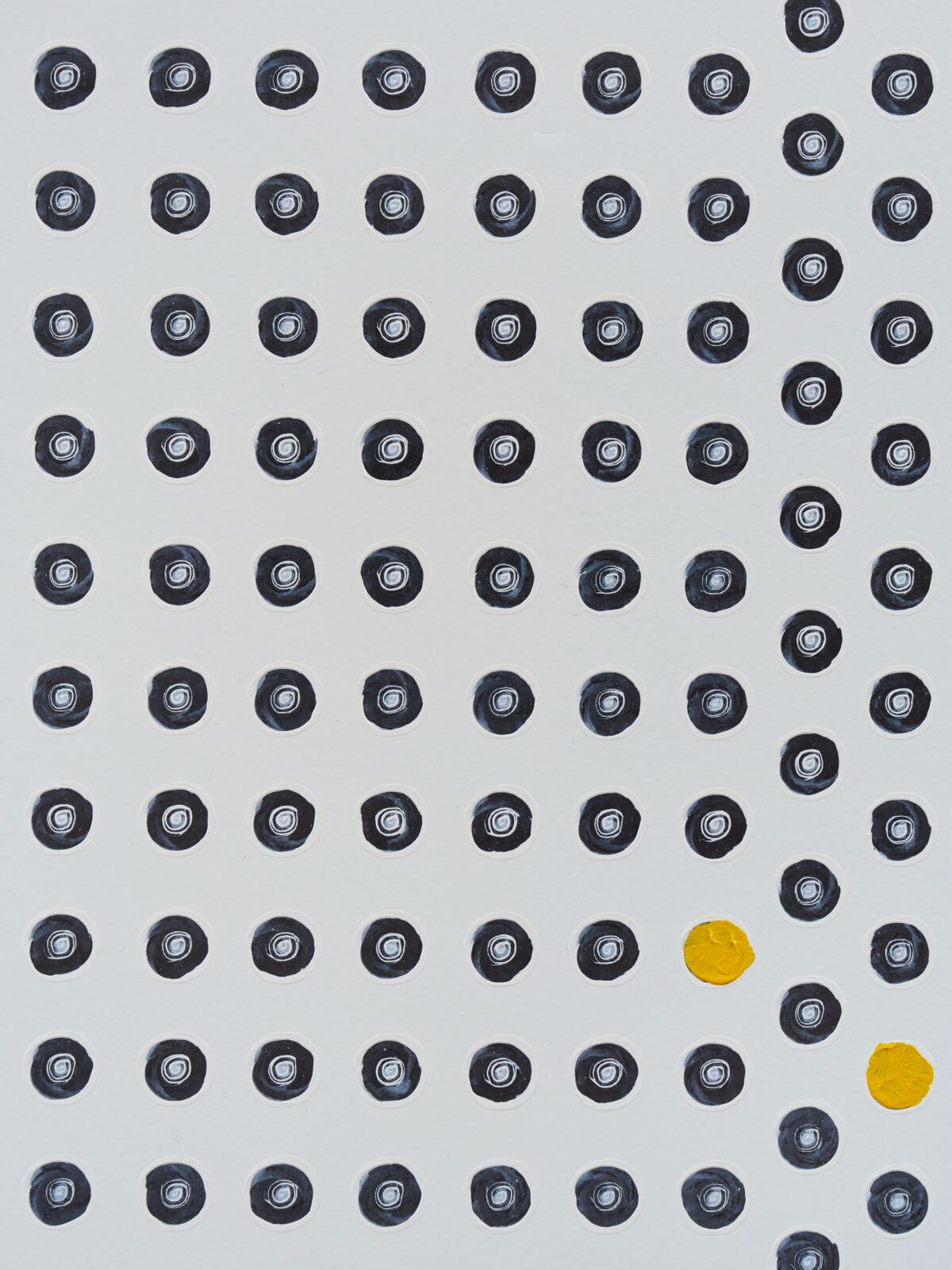 black repeating circles