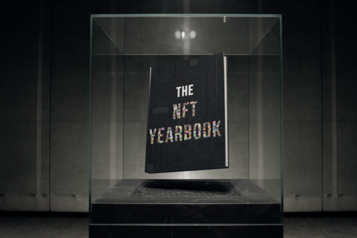 NFT Yearbook in display case