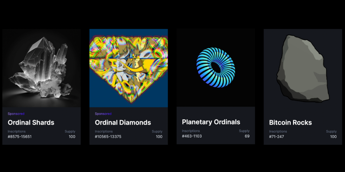 Four Listing Of Bitcoin Ordinal Collections, Including Planetary Ordinals And Bitcoin Rocks