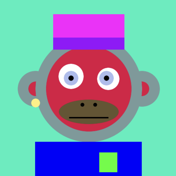 OnChainMonkey with hat and earring