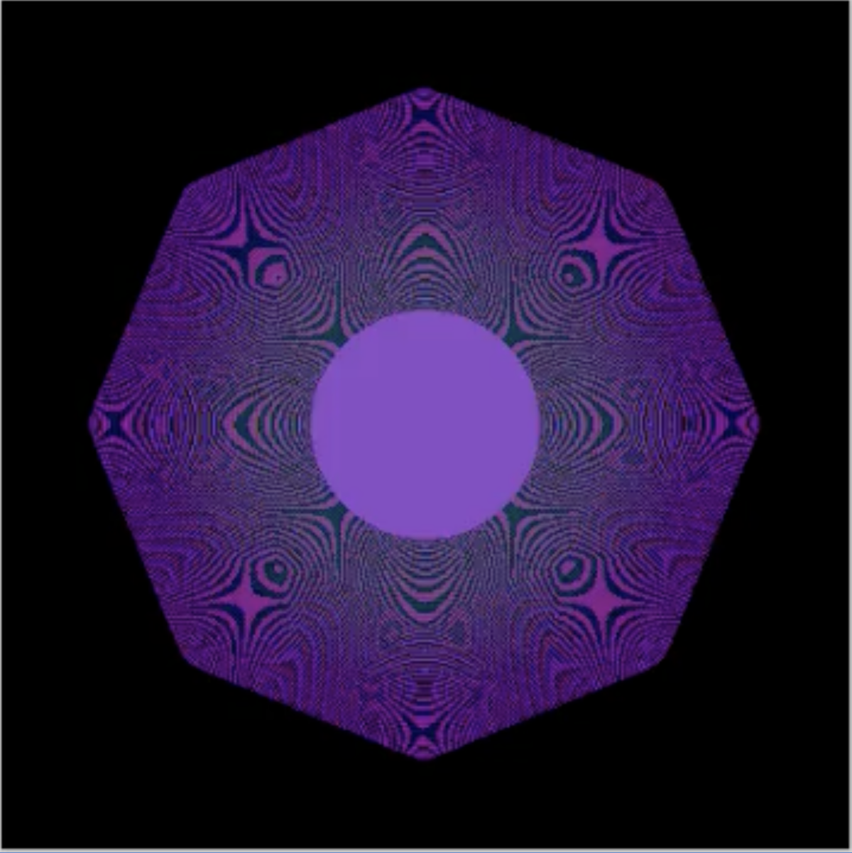 A still image of the Quantum NFT, a pixelated purple dot.