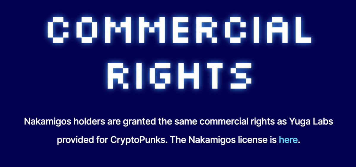 White grainy text on dark blue background that reads "Commercial Rights".