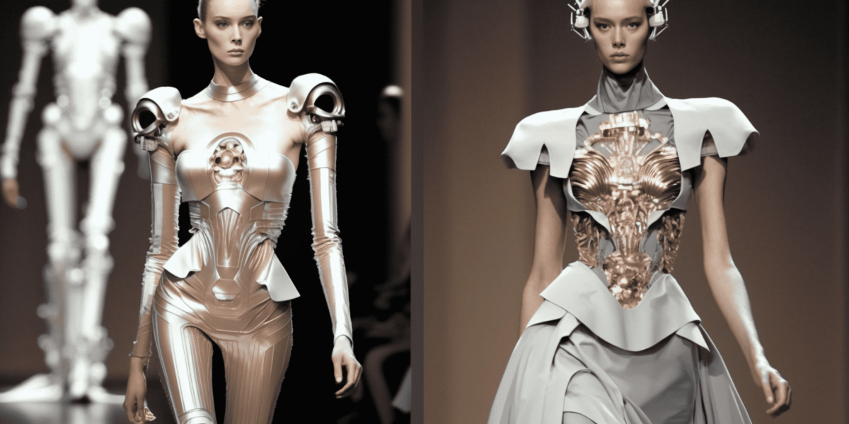 Haikumoto Robot Fashion Models Walking A Runway In Stunning Dre C199F58D 10Dc 436F B86F 0Ccc48590919