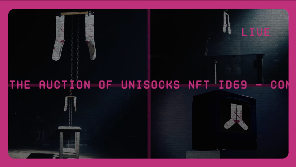 A Logo And Digital Image Of Unisocks Nfts