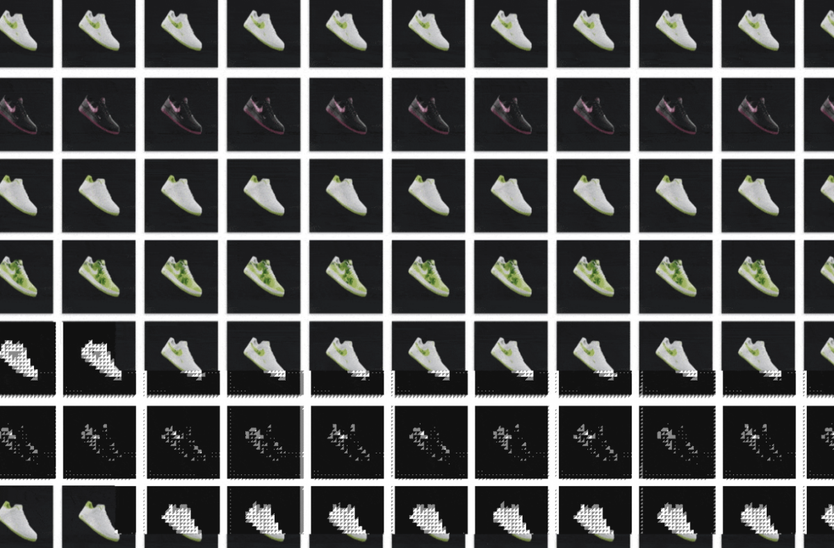 pixelated nike shoes