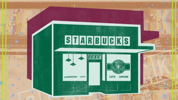 An NFT depicting the original Starbucks store