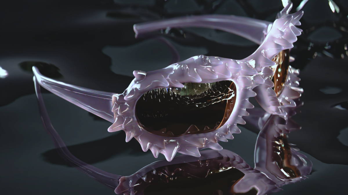 The Fabricant spiky purple sunglasses